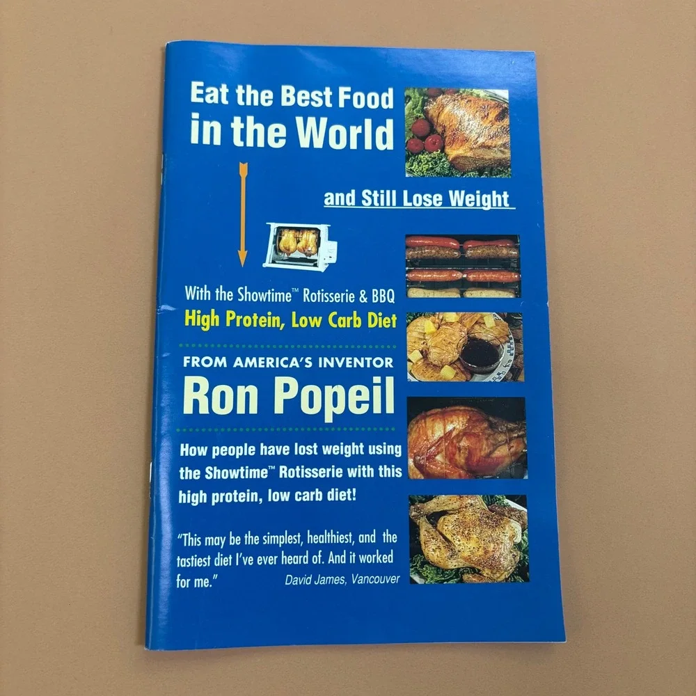 Ron Popeil Ronco Showtime Rotisserie BBQ Manual Recipe Marinade Diet Booklet Set